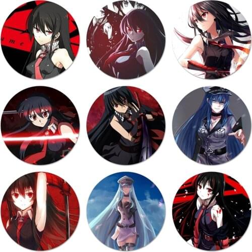 58mm Akame Ga Kill Anime Badge Brooch Pin Accessories For Clothes Backpack Decoration gift