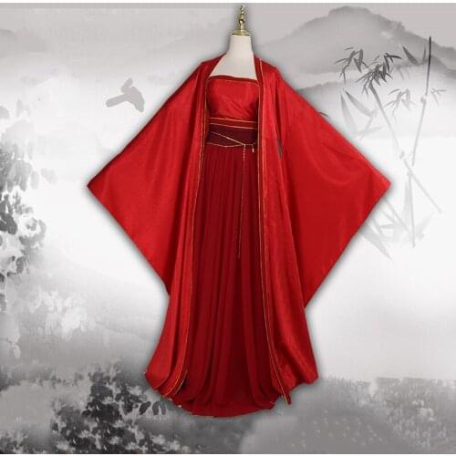 Anime Tian Guan Ci Fu Cosplay Costume Xuan Ji Cosplay Red Costumes Uniform Chinese Ancient Wedding Dress Hanfu for Halloween