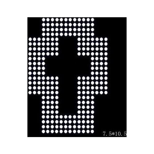 Free shipping special design CROSS Rhinestones Heat Transfer Hotfix Iron On Motifs for fashion person