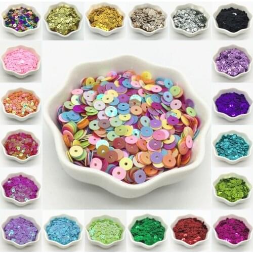 Sequins 3/4 /5/6mm Flat Round PVC Loose Paillettes Sewing Wedding Women Craft Decoration Garment DIY Confetti Accessories 25g