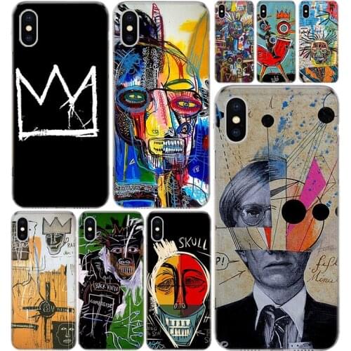 Jean Michel Basquiat Phone Case Cover For Iphone 12 Mini Pro 11 7 8 6 6S Plus + X XS MAX XR 5 5S SE Fashion Art TPU Coque Shell