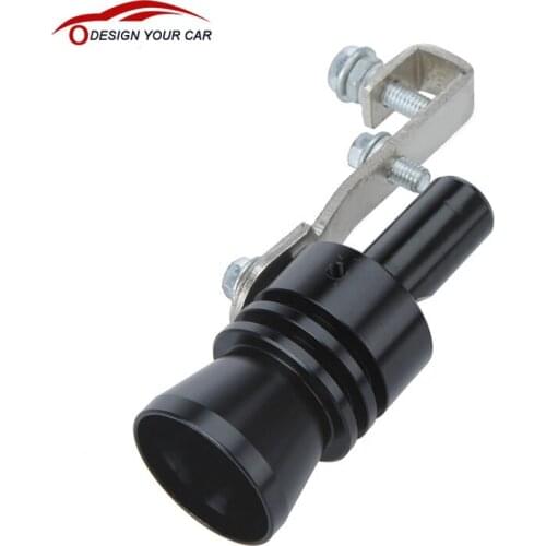 Size XL Black Turbo Sound Whistle Exhaust Pipe Tailpipe BOV Blow off Valve Simulator Aluminum for Cars