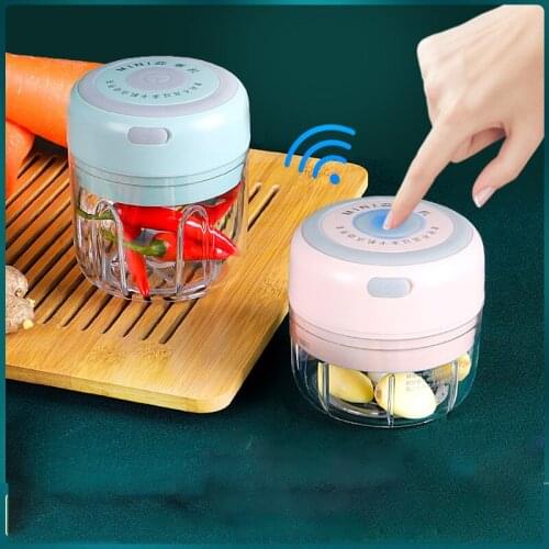 Electric Mini Garlic Vegetable Chopper Press USB Charging Masher Machine Crusher Kitchen Chopper Meat Grinder Tools