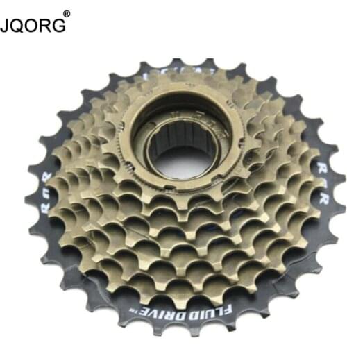 JQORG FL1015 8 Speeds Steel Material Bicycle Freewheel 13-28T Yellow And Brown Color Mountain Bike Freewheels For Rear Wheel