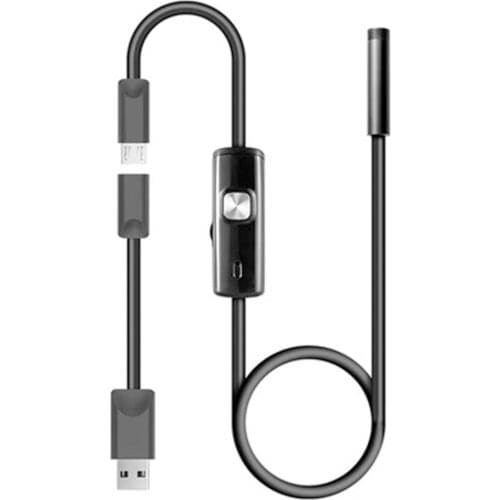 5.5mm Endoscope Camera HD Flexible IP67 Waterproof Inspection Borescope Camera for Android PC Notebook 6 LEDS Adjustable 1M 1.5M