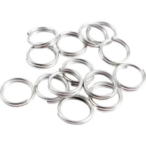 Stainless Steel Split Ring Snap Ring Fishing Fishing Split Ring Fishing Circle Heavy Split Ring Chain-Turning Tackle
