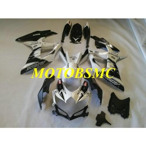 Custom Injection Mold Fairing kit for GSXR600 750 K8 08 09 GSXR 600 GSXR750 2008 2009 White black Fairings set+gifts SH60