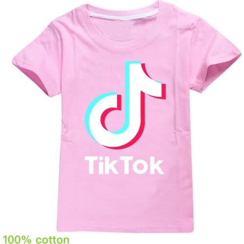 Summer Kids T-Shirt For Childrens Girls Boys T-Shirt Child KidS Cotton Tik Tok T-Shirt Tops Teenager Clothing