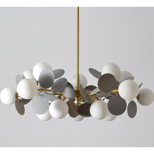 Childrens Bedroom Led G9 Chandelier Glass Globe Lustre Gold Chandelier Lighting Colorful Acrylic Lighting Lamparas Fixtures