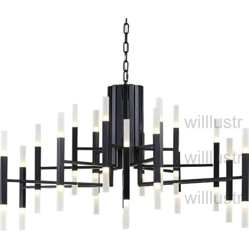 Metal pendant lamp LED Chandelier nordic chain hanging lighting fixture hotel hall bar modern design Light suspension lighting