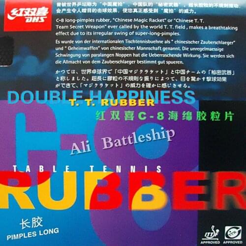 Original DHS C-8 C8 C 8 long pips-out table tennis pingpong top sheet rubber without sponge