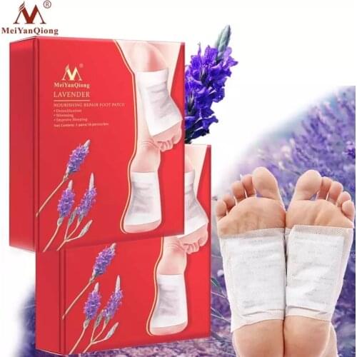 2Boxes Lavender Detox Foot Patches Pads Slimming Body Nourishing Repair Foot Patch Improve Sleep Slimming Patch Loss Weight Care
