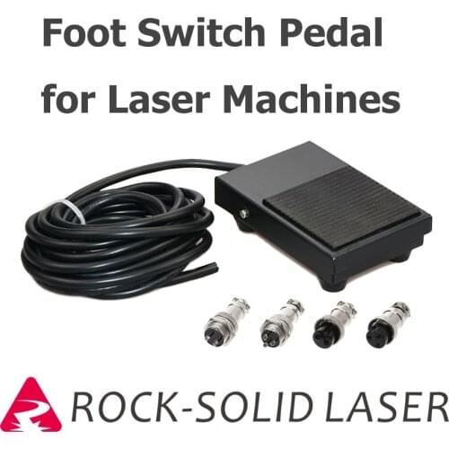 Foot Switch Pedal with 2/3 Pin Aviation Plug Laser Marking Engraving Cutting Machine DIY Control Parts Factory Wholesale