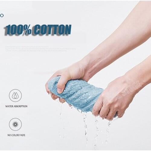 Pure Cotton Microfiber Towel Embroidery Thicken Non-linting Absorbent Towels Bathroom Travel Face Towels Household Home Textiles