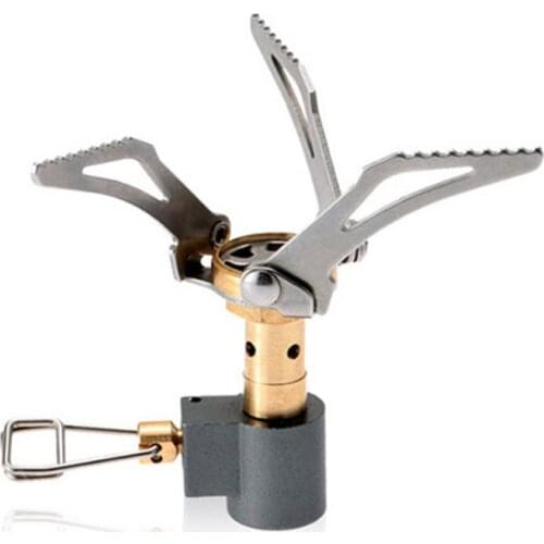 Portable Mini Camping Stoves Titanium Alloy Folding Outdoor Gas Stove Furnace Cooking Picnic Stoves Cooker Burners