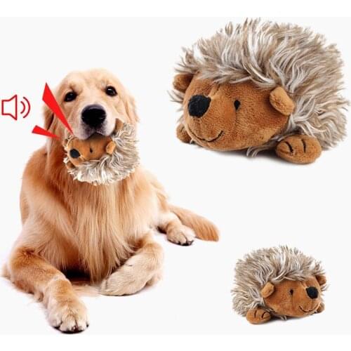 Pet supplies interactive dog toy for pet stuffed animals cat puzzle cute toy durable plush fluffy hedgehog squeaky dog chew Toy