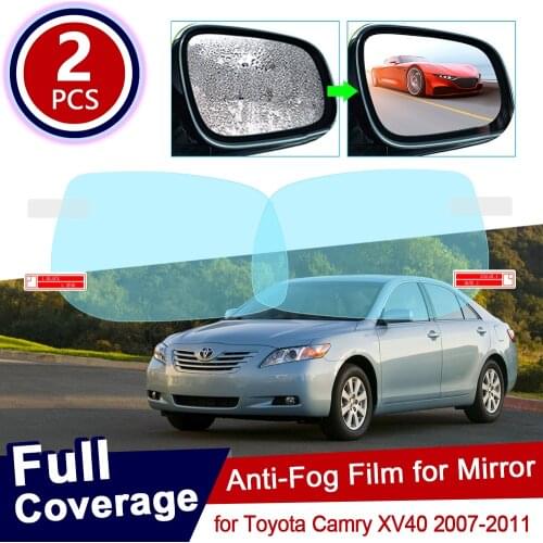 For Toyota Camry XV40 40 2007~2011 Full Cover Anti Fog Film Rearview Mirror Rainproof Anti-Fog Films Accessories 2008 2009 2010