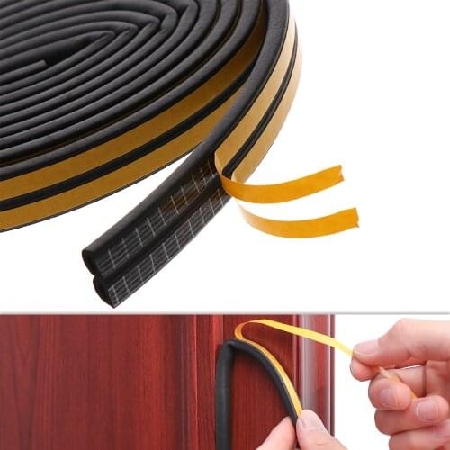 5/10M Anti Collision Seal Strip Draught Excluder Soundproof Self Adhesive Window Door Foam Strips Home Hardware Accessories