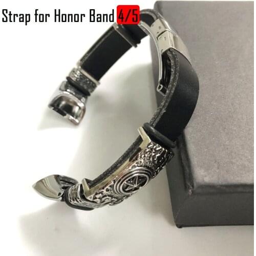 PU Leather Strap for Huawei Honor Band 4 Strap Watchband Wristband for Honor Band 5 Strap Bracelet Smart Accessories