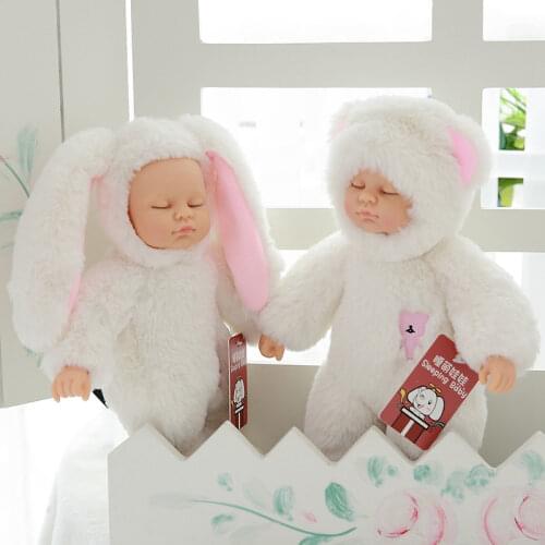 Silicone Reborn Baby Doll Sleeping Baby Toy Cosplay Clothes Rabbit Lifelike Princess Kids Toy for Girl Children Birthday Gift
