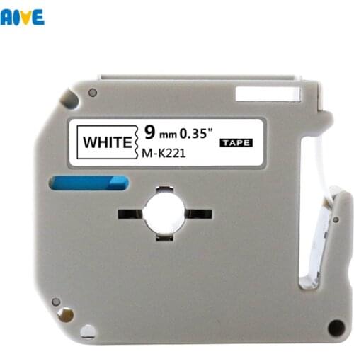 Aive M-K221 MK221 MK-221 Compatible brother P-touch PT-65 PT-90 Thermal Label Printer laminated strong adhesive Label Tape MK621