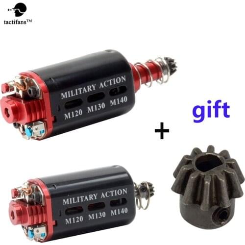 Tactifans High Speed AEG Motor Long/Short Axis Motor Gear For AK M16/M4/MP5/G3/P90 AEGSeries Fits For M120 M130 M140 Spring