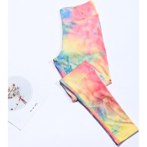 SALSPOR Push Up Leggings For Women Casual Workout Leggins High Waist Slim Tie-Dye Jeggings Female Elasticity Legging Feminine