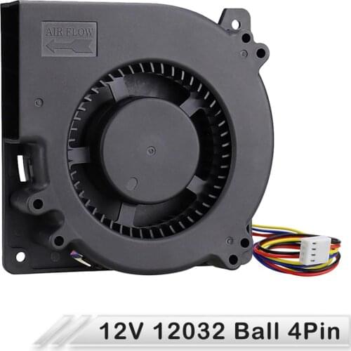 1PCS Gdstime 12032 120mm 120x120x32mm 12cm DC 12V 4Pin FG PWM Function Ball Bearing Brushless Turbine Cooling Blower Fan