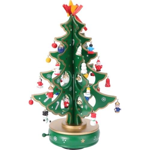 1 pc Music Box Christmas Tree Clockwork Design Miniature Classic Musical Box Gift for Xmas music box