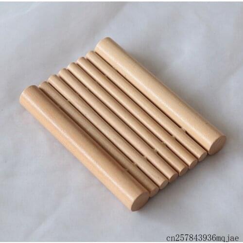 100 Pcs Bamboo Raft Soap Dish Soap Boxes Natural Wood Soap Tray Holder Bath Shower Soap Rack for Bath Shower Plate Bathroom