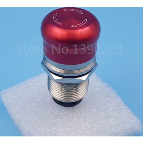 19mm Stainless Steel 3Pin SPDT Waterproof Emergency Stop Mushroom Push Button Switch 1NO 1NC