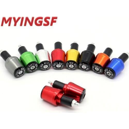 2pcs CNC Motorcycle Road MTB Bike Handlebar Cap Hand Grips Bar End Plug 7/8'' 22mm motor handlebar Counterweight grips ends