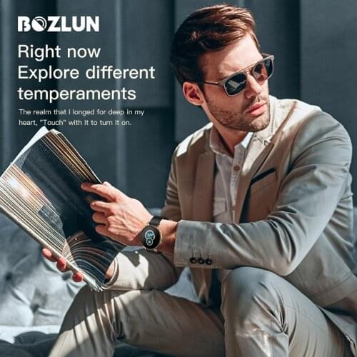 2021 Bozlun Smart Digital Wristwatch APP Reminder Music Play Heart Rate Monitor Summer Dress Clock For iphone Huawei Samsung