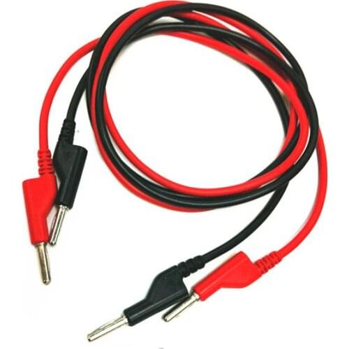 4pcs New high Voltage Dual 4mm Banana Plug Male Jack Silicone Test Cable M/M 1M