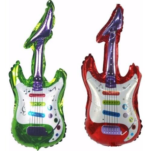 5pcs Mini Guitar Foil Balloons Concert Decoration Ballons Wedding Decoration And Birthday Party Decoration Kids Childrens Toy