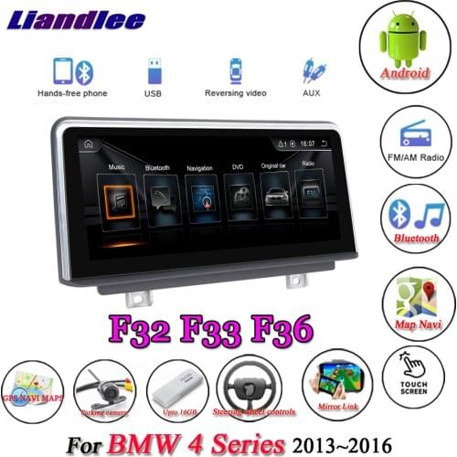 For BMW 4 Series F32/F33/F36 2013-2016 Car Android 10.0 Player Multimedia System Carplay Androidauto GPS Navigation HD Screen