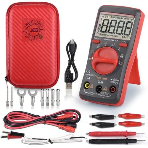 QHTITEC UM16 Digital Multimeter Auto Ranging 6000 Counts TRMS Measures Temperature Volt Meter Voltage Tester with Backlight