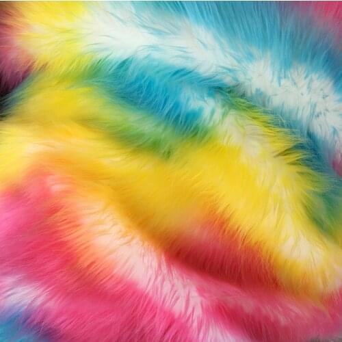 Colour Fox Hair Imitate Leather And Fur Cloth Fabric Use Background Cloth Diy Carpet Floating Window Pillow Plush Fabric