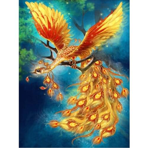 Phoenix Nirvana Diamond Painting Animal Bird Round Full Drill Nouveaute DIY Mosaic Embroidery 5D Cross Stitch Home Decor Gifts