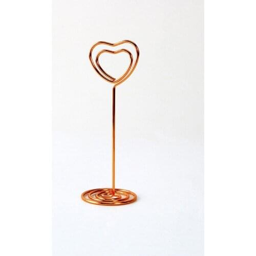 Golden Heart Shape Star Seat Clip Photo Holder Stands Table Number Holders Place Card Paper Menu Clips for Wedding Party Decor