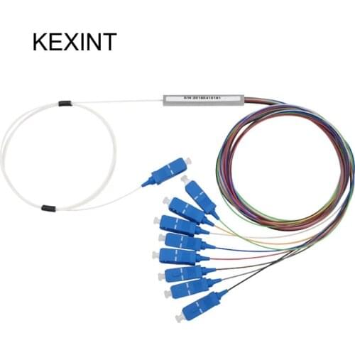 KEXINT PLC Splitter 1*8 mini Module 0.9 1.5 m with Connector SC/UPC / 10Pieces Wholesale