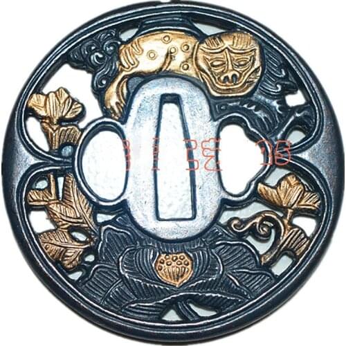 Forged Case Tsuba Fitting Sword Lion Accessory kirsite for Japan Katana Sword Broadsword falchion Blade