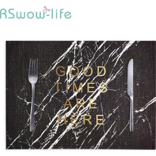35*26cm Marbled Table Insulation Pad Home Restaurant Waterproof Tableware Mat Placemat For Dining Table For Kitchen Supplies