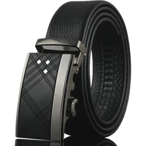 ZPXHYH Famous Brand Belt Men Top Quality Genuine Luxury Leather Belts for Men,Strap Male Metal Automatic Buckle mens belts