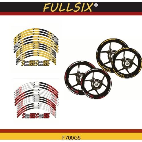 Motorcycle Wheel Decals Reflective Edge Outer Rim Stripes Sticker for BMW F700GS F700 GS F 700GS F 700 GS