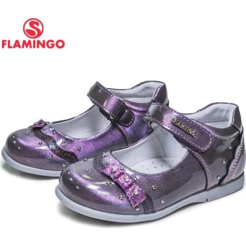 FLAMINGO New Arrival Bowknot decora Spring& Summer Hook& Loop Outdoor school shoes for girl Free shipping 81T-XY-0672/ 0673