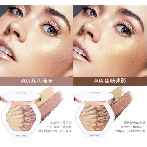 OSW Beauty Glazed Professional Full Coverage Long Lasting Makeup Face Powder Foundation Compact Powder Pressed Powder