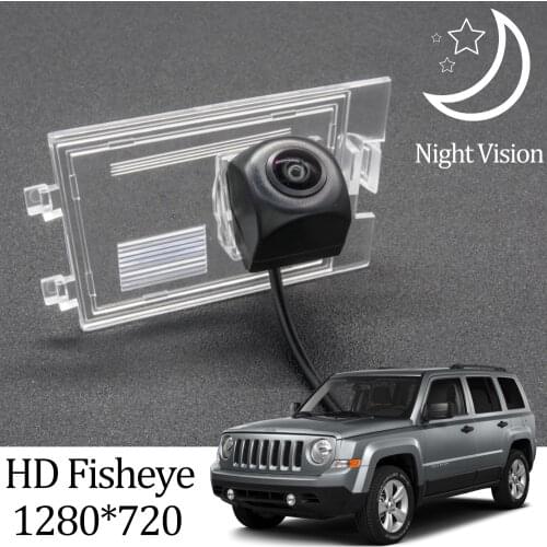Owtosin HD 1280*720 Fisheye Rear View Camera For Jeep Patriot 2007 2008 2009 2010 2011 2012 2013 2014 2015 2016 Car Monitor
