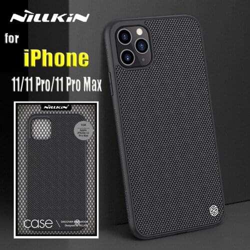 For iPhone 11 Pro Max Case Nillkin Textured Nylon Fiber Durable Non-slip Soft TPU Shockproof Cover for Apple iPhone11 Funda Capa