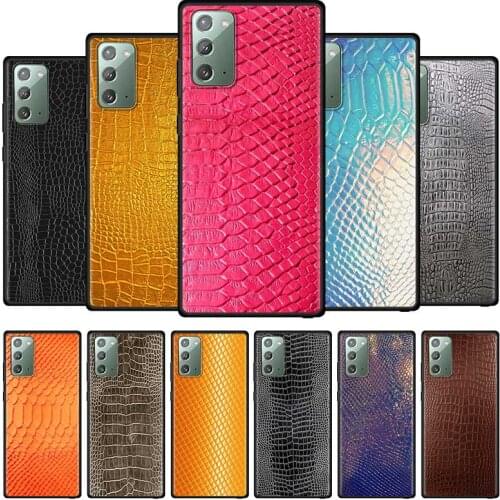 Luxury Crocodile Pattern Cell Phone Case for Samsung Galaxy Note 20 Ultra 10 Lite 5G 9 8 S21 Plus TPU Mobile Phones Cover Coque